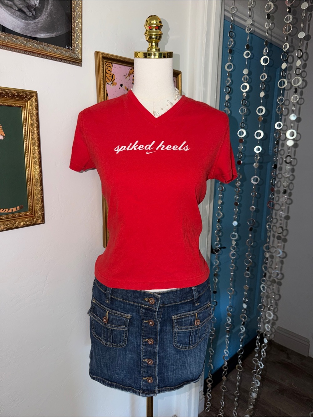 Vintage Y2K Red Nike Baby tee
